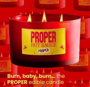 PROPER hot sauce edible candle burning